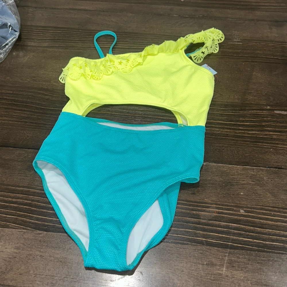 COPY - New with tag cat and jack girls XL size 14 bathing suit